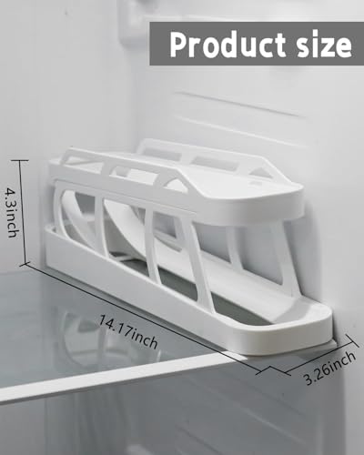 Rolling Egg Dispenser For Refrigerator, Egg Holder Space Saving Automatic Egg Storage Container Organizer For Refrigerator Kichen Cabinet