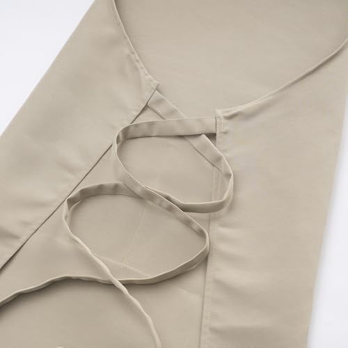 Tosewever Art Aprons for Women Painting Pottery Baking, Mens Buckle Straps Kitchen Apron with Pockets for Chef Cooking - color: Beige