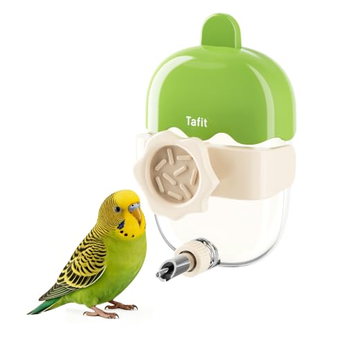 Leak-Proof Automatic Bird Water Feeder with Spring Valve, Clear No Mess Cage Water Dispenser for Parakeets, Cockatiels, Budgies, Finches, Lovebirds & Canaries, 4.1 fl oz (120ml), Green - color: Green, size: 4.1 fl oz
