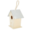 Wooden Bird House, Bluebird Nesting Box with Predator Guard and Weathered Finish for Outdoor Garden Decoration