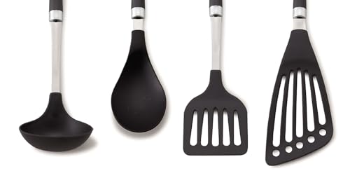 Nylon Spatula Slotted Turner Fish Turner Kitchen Utensils 12" | Seki Japan Right Handed Nylon Spatula Wide Thin - color: Nylon, size: for Right-handed