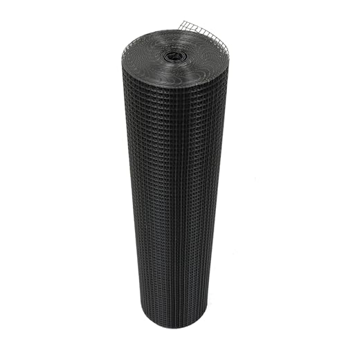1/2 in Hardware Cloth, 36 in x 50 ft Chicken Wire Fence, Chicken Wire Mesh Roll for Rabbit Cages, Chicken Coop Fences and Poultry Enclosures(19 Gauge, Black) - color: Black, size: 1/2in 36in x 50ft