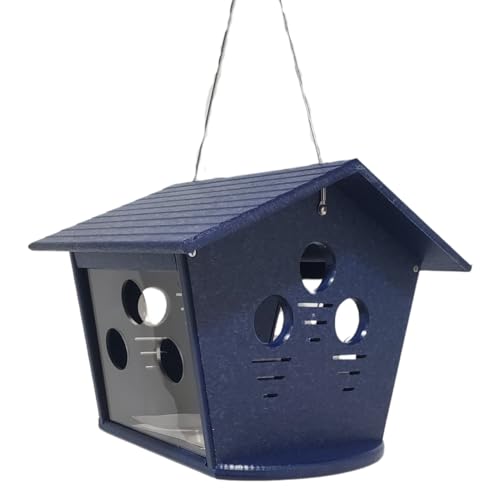 Ultimate Enclosed Bluebird Feeder - Keeps Starlings and Bully Birds Out - Holds 2 Cups Dried Mealworms