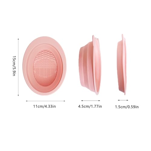 3 Pack Makeup Brush Cleaner Mat Foldable Silicone Makeup Brush Cleaner Bowl Pads Portable Scrubber Cleaning Tool for Makeup Brush Set Foundation Powder Concealers Eye Shadows Makeup Brushes
