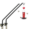 Kingsyard 2 Pack Heavy Duty Deck Hook, 27"-39" Adjustable Metal Deck Railing Hooks for Hanging Bird Feeders, Planters, Suet Baskets, Lanterns, Wind Chimes, Clamp Mounted - size: 27"-39" Clamp Mounted