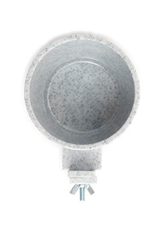 Lixit® Quick Lock Removable Bird Cage Bowls for Birds, Rabbits, Dogs, Cats, Guinea Pigs and Other Small Animals - Made in USA (Gray, 10 Ounce) - size: 10oz