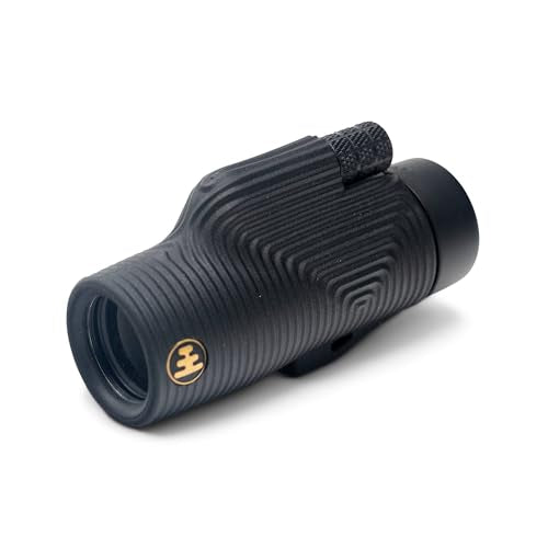 Nocs Provisions Zoom Tube 8x32 Monocular, Bird Watching & Backpacking | 8X Magnification Telescope, Bak4 Prism, Wide Field of View for Wildlife Viewing - color: Obsidian Black