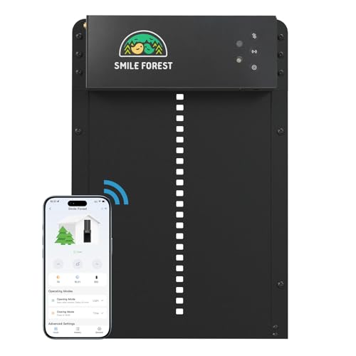 Smart Automatic Chicken Coop Door Solar Powered, WiFi App-Controlled, Door Status Display, 8000mAh Battery, Notifications, Sunrise Sunset Timer, Anti-Pinch Protection, Predator Proof Aluminum Alloy