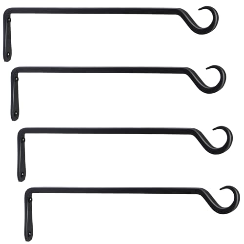 16inch 4 Pack Plant Hanger, Sturdy Hanging Plant Hangers Outdoor, Bird Feeder Hanger for Bird, Plant Hangers for Planters, Lanterns, Wind Chimes Indoor Outdoor, Upgrade Black - size: 16in-4-Black