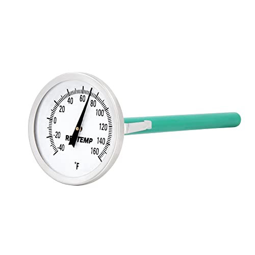 Large Dial Easy Read Pocket Thermometer, 2" Dial, 5" Stem, Waterproof (-40 to 160 Fahrenheit) - size: -40 to 160 Fahrenheit