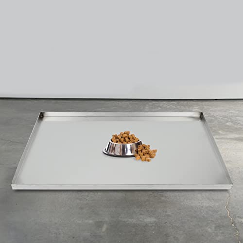 47"x29" Stainless Steel Replacement Tray for Dog Crate, Chew-Proof and Crack-Proof - size: 46.89x29.17