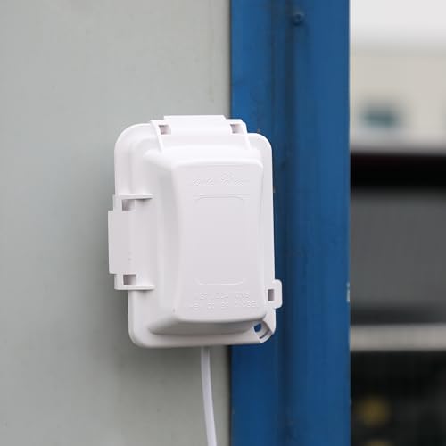 Bates Choice Weatherproof Electrical Outlet Cover, 1-Gang, White Plastic Outdoor Outlet Cover, Plug-In, 120 Volts AC, Compatible with All Devices - color: White, size: 1 Pack
