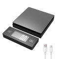 Wireless Detachable Display Digital Food Scale, 11lb/5kg, Solid Black 1g Precise Weighing, Tare & Backlit LCD, 304 Stainless Steel Surface, Ideal for Coffee Brewing, Baking & Daily Meal prep - color: Black