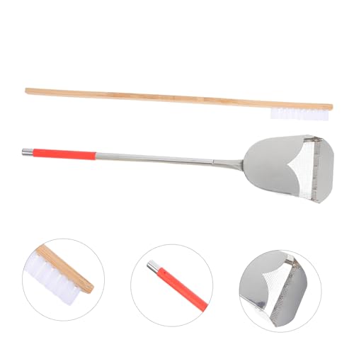 VANZACK 2pcs Bird Cage Cleaning Brush and Shovel Set Bird Poop Cleaner Tools for Small Animal Cages Easy to Use PET Cleaning Supplies