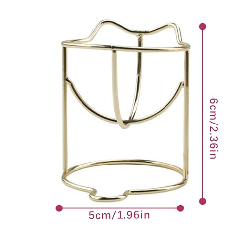 1 Pcs Makeup Puff Holder, Drying Egg Tray, Beauty Sponge Storage Rack, Cute Shape, Wet and Dry Use Beauty Tool, Gold Plated Cat Design Cosmetic Organizer for Makeup Sponges, Puffs, Cushion Puffs
