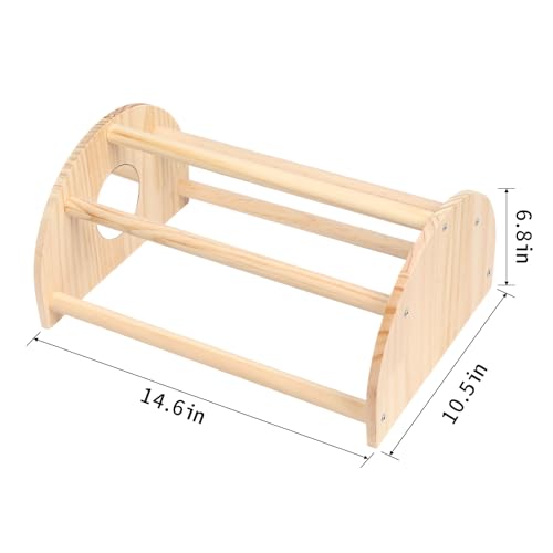 Pine Chicks Perch with Mirror, Strong Chick Jungle Gym Roosting Bar, Chicken Perch Toys for Coop and Brooder, Training Perch Toys for Large Bird, Parrot, Macaw, Hens (Large) - size: Large