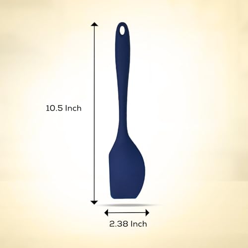 Mrs. Anderson’s Baking Silicone Scraper Spatula, Flexible And Nonstick, One-Piece Design, Navy Blue, For Mixing, Folding, Scraping, Baking, And Cooking - color: Navy, size: 11.25-Inch, Scraper