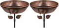 3" Deep Metal Bird Bath for Outdoors, Removable 13" Dia Bowl with Stable Upgrades Stake, Easy to Clean Birdbaths for Garden Yard Lawn Decor 1.4 Gallon (Pack of 2) - size: 13 "diameter, 3" depth (Pack of 2)