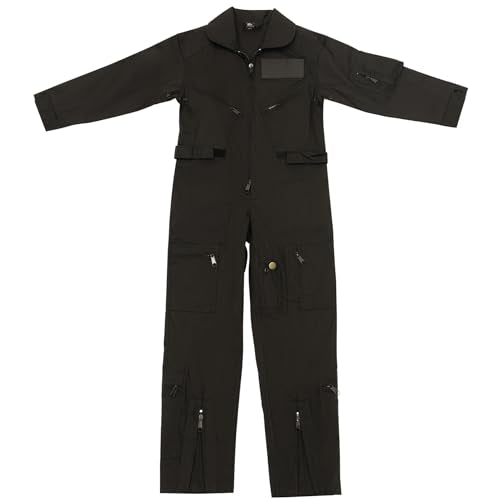Rothco Kids Flight Suit – Pilot Coveralls – Aviator Costume Cosplay Jumpsuit for Children - color: Black, size: Large