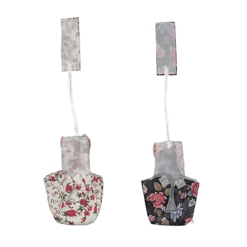 2 PCS Bird Diapers Flight Suite with Waterproof Inner Layer Pink&Balck Urine Wet Suit for Other Small Birds - size: M