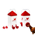 RentACoop Chick2Chicken 5lb 2-Port Feeder and 1-Gal Small Cage Waterer Set