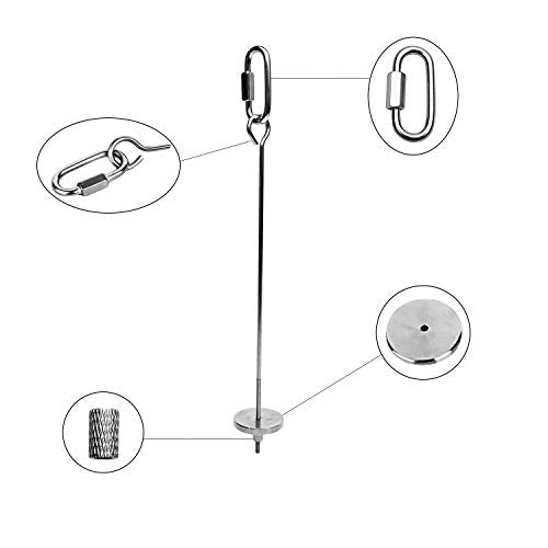 Bird Food Holder, Small Animal Fruit Vegetable Holder Stainless Steel Vegetable Skewer Foraging Hanging Food Feed Treating Tool for Parrots Cockatoo Cockatiel (2 Pcs) - color: 2 Pcs