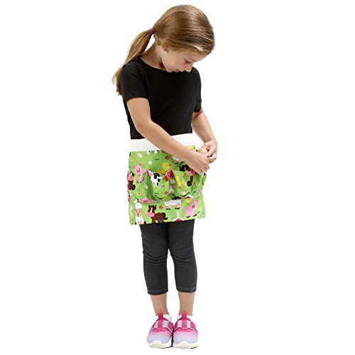 Plum Hill Chicken Egg Collecting Apron - Egg Gathering Aprons for Toddlers and Little Kids - Child Egg Apron for Fresh Eggs - color: Multicolor