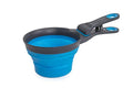 Dexas Popware for Pets Collapsible Klip Scoop, 3-in-1 Pet Food Scoop, Measuring Cup and Bag Clip, 2 Cup Capacity, Pro Blue - color: Pro Blue, size: 2 Cup Capacity