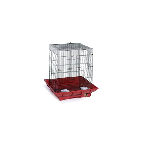 HomeStock Mountain Majesty Clean Life Bird Cage with Spacious Interior, Durable Build, Easy-to-Clean Features, and Secure Design for Birds' Comfort Red - color: Red