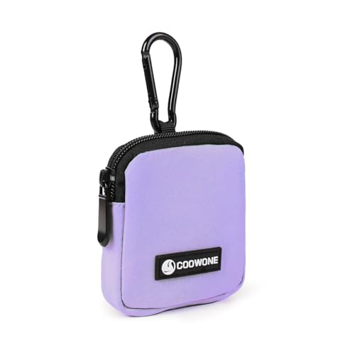 Dog Treat Pouch Pocket Sized Pet Puppy Training Pouch for Dog Training Behavior Aids, Waterproof Nylon Fabric Dog Poop Bag Holder, Hands Free Dog Walking Bag with Metal Carabiner (Violet) - color: Violet