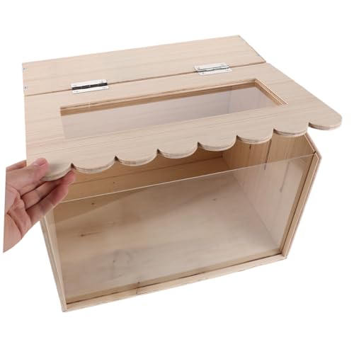 Sewroro Chick Brooder Box with Temperature for Small Birds 40x30x30cm Poultry Breeding Incubator Suitable for Chicks Quail Ducks with Feeder and Water Holder