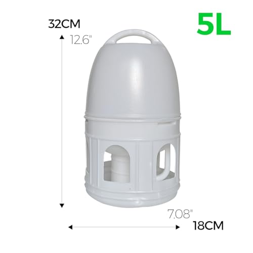 Bird Water Drinker, Pigeon Water Feeding Plastic Drinker Dispenser, 5L Pigeon Pet Water Pot Container, Water Automatic Feeders Dispenser Supplies