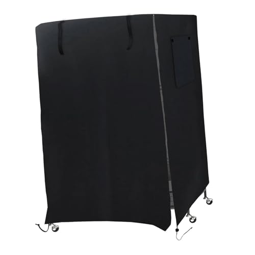 38 x 23 x 51 inch Universal Bird Cage Cover with Vent Design, Adjustable Hem, Magic Sticker, 210D Oxford Cloth - Birds from Bad Weather (Black)