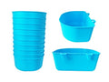 10 Pcs 25 fl.oz Pet Feeder Bowls Water Cups Hanging Feeders Waterers Food Dish Treats Container pellets grit Dispenser for Chicken Bird Rabbit Parakeet Cat Puppy Guinea Pig Small Animal - size: Blue 25 OZ Pack of 10