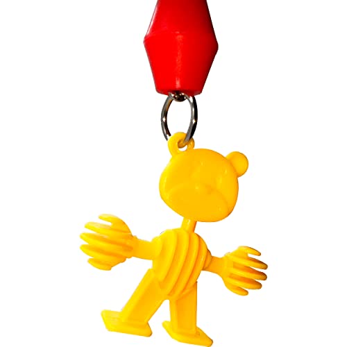 1004 Foot Gear Puller by M&M - Colorful Handmade Interactive Hanging Toy, Smooth Plastic Parts, Fun Manimal Figure, Easy to Grab for Beaks and Feet, Excellent for Small Size Pets