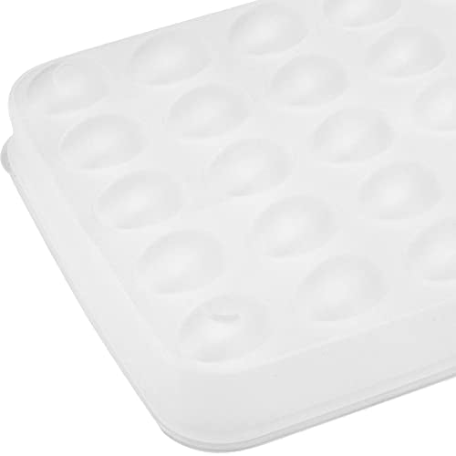 4 Pack Deviled Egg Containers with Lid, Plastic Egg Storage Container Stackable Deviled Egg Carrier for 120 Eggs, Egg Organizer for Protect and Keep Fresh 13.6x10.2x2.2 Inch
