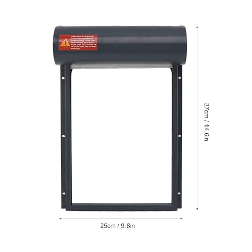 Chicken Doors Grey Solar Powered Time Control Programmable Automatic Chicken Coop Door with LED Display Controller for Farm Poultry Protection Iron Material 37x25cm