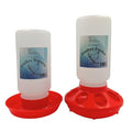 Chicken Waterer and Feeder Set | 1 Quart Poultry Drinker and 1 Quart Poultry Feeder Combo | for Chickens, Ducks, Turkeys, Ducklings, Quail, Baby Chicks and More - size: 1 Quart Feeder and 1 Quart Drinker