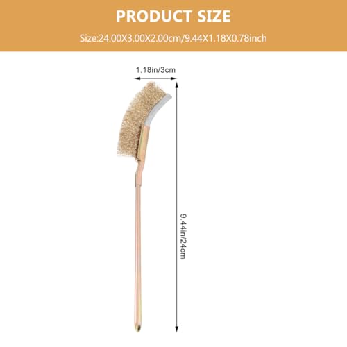 GANAZONO Bird Cage Cleaning Brush Wire Brush for Cleaning with Long Handle Narrow Cage Cleaner Set with 2 Heads for Birdcages and Feeder Cups Easy Water Rinse - size: 24X3X2CM