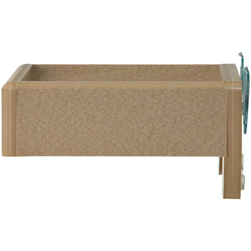 Birds Choice Window Mount Platform Bird Feeder | Small | Taupe | Recycled Plastic Construction, Brings Wild Birds Up Close for Window Viewing, Weather-Resistant and Easy to Clean