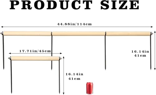 Extra Long Chicken Perch Toys, Wooden Chick Perch Stand with Metal Ground Plug, Outdoor Birds Training Platform, Chicken Coop Accessories, Suitable for Poultry Rooster Chicks Large Bird Chicks Parrot - size: 44.9 Inch Long