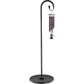 34-63" Adjustable Shepherd Hook Stand with Round Base Stand for Bird Feeders, Lanterns, Wind Chimes, Indoor and Outdoor Use on Patio, Yard or Porch - style: Single