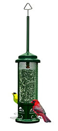 Squirrel Buster Legacy Squirrel-Proof Bird Feeder for Wild Birds – 4 Metal Removable Perches, 2.6 lb Seed Capacity, Chew-Proof Design, Easy to Clean, Green | Four removable metal perches, chew-proof construction, tool-free cleaning - size: 1 Pack