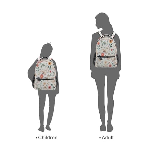 senya Cute Birds and Flowers B Backpack School Bag Travel Daypack for Boys Girls - color: Multicolor 10