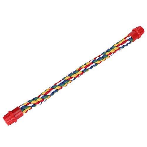 Bird Rope Perch, Colorful Bendable Chewable Cotton Ropes Perch Stand for Parrot Budgie Parakeet Cockatiel Conure Lovebird Finch Canary (S)