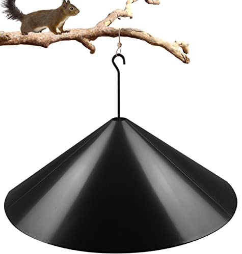 Queension Squirrel Baffle Wrap Guard Around Protects Hanging Bird Feeders for Outdoor Shepherd’s Hook, Save Bird Houses from Squirrels, Raccoons, and Rodents - Hang Mount 19 Inch 1pcs - style: Hanging Mount