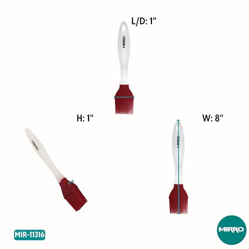 MIRRO Silicone Basting Brush for Grilling, Red - size: 8.5"