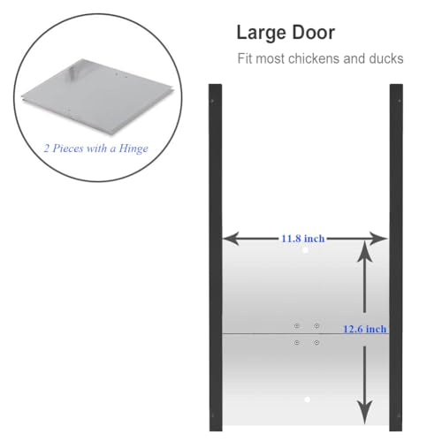 JVR WiFi Chicken Coop Door, App & Alexa Control, Sunrise/Sunset, Anti-Pinch | 2.4 GHz WiFi app control from anywhere; heavy-duty aluminum door with anti-pinch sensor and sunrise/sunset scheduling