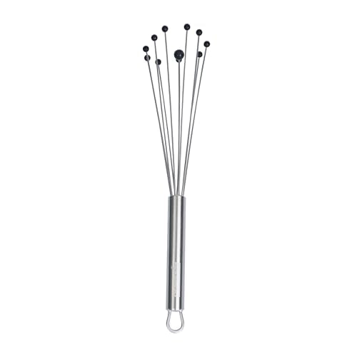 Restaurantware 10.5 in Stainless Steel Ball Whisk with Silicone Tips - German Standard Sauce & Gravy Whisk, Non-Scratch, Dishwasher Safe - Non-Stick Safe Silicone Ball Whisk for Baking - color: Ball Whisk with Silicone Tips, size: 10 3/4"