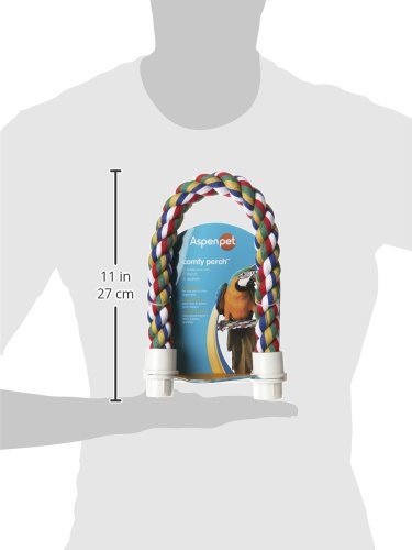 JW Pet Comfy Perch For Birds Flexible Multi-color Rope, Large - 21" Length - size: Large, style: 21"
